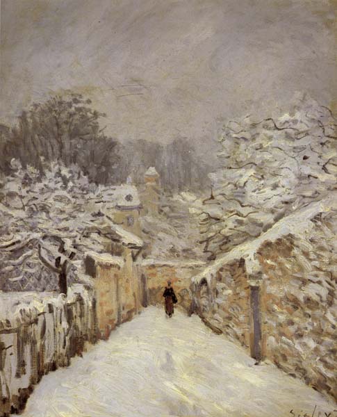 Alfred Sisley Snow at Louveciennes